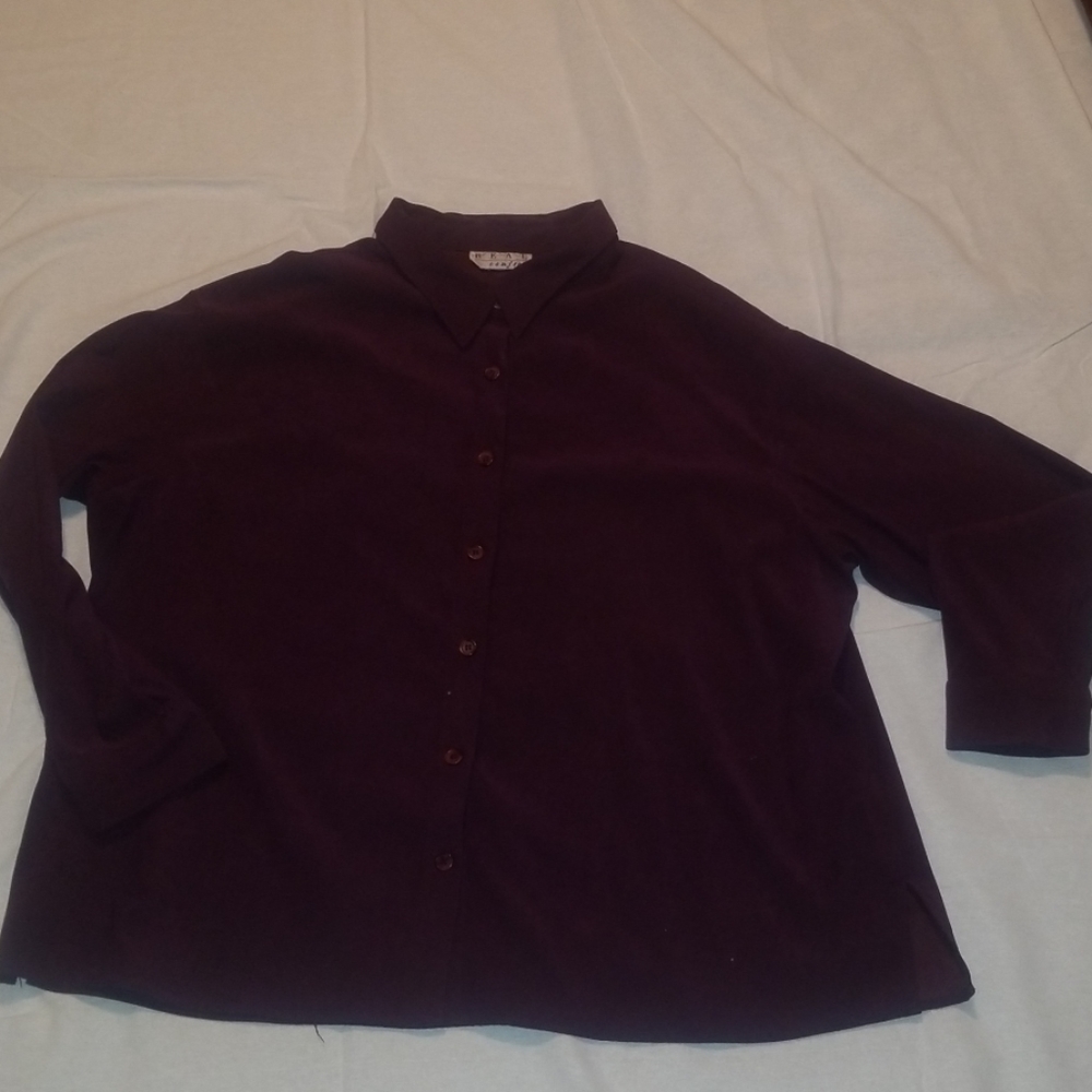 Burgundy Button Down